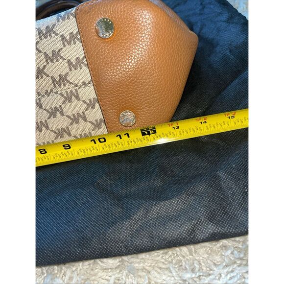 Michael Kors Nolita Satchel in the signature "MK" pattern Medium - Picture 6 of 15